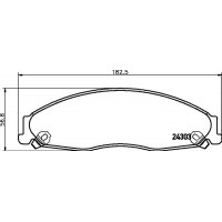 MDB2323 MINTEX КомплеК т гальмівних колодок, дискове гальмо
