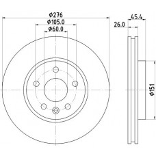 8DD 355 122-841 HELLA Гальмівний диск