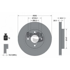 BDS1591 BENDIX Braking Гальмівний диск