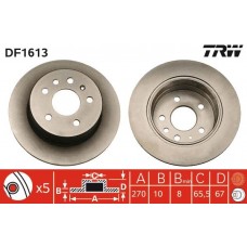 DF1613 TRW Гальмівний диск
