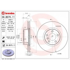 09.B570.11 BREMBO Гальмівний диск