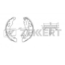 BK-4101 ZEKKERT Комплект гальмівних колодок