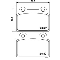 8DB 355 037-471 HELLA Комплект гальмівних колодок дисковий гальм
