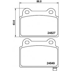 8DB 355 037-471 HELLA Комплект гальмівних колодок дисковий гальм