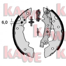 04320 KAWE Комплект гальмівних колодок