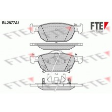 BL2577A1 FTE Комплект гальмівних колодок дисковий гальм