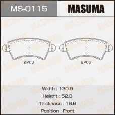 MS-0115 MASUMA Комплект гальмівних колодок