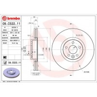 09.C522.11 BREMBO Гальмівний диск