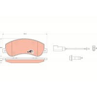 GDB1724 TRW Комплект гальмівних колодок дисковий гальм