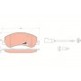 GDB1724 TRW Комплект гальмівних колодок дисковий гальм
