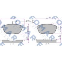 FO 907681 FOMAR Friction КомплеК т гальмівних колодок, дискове гальмо