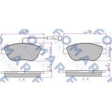 FO 907681 FOMAR Friction КомплеК т гальмівних колодок, дискове гальмо
