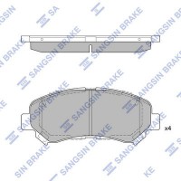 SP1451 Hi-Q Комплект гальмівних колодок дисковий гальм
