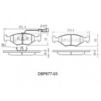 DBP677-03 DANAHER Комплект гальмівних колодок дисковий гальм