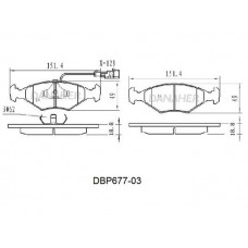 DBP677-03 DANAHER Комплект гальмівних колодок дисковий гальм