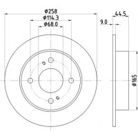 8DD 355 105-171 HELLA Гальмівний диск
