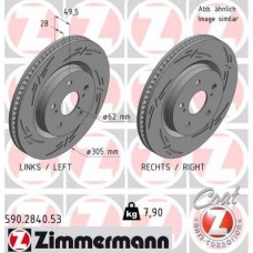 590.2840.53 ZIMMERMANN Гальмівний диск