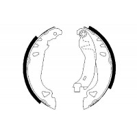0 986 487 250 BOSCH Комплект гальмівних колодок