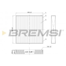 FC0898C BREMSI Фільтр повітря у внутрішньому просторі