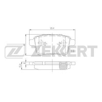 BS-2819 ZEKKERT Комплект гальмівних колодок дисковий гальм