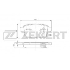 BS-2819 ZEKKERT Комплект гальмівних колодок дисковий гальм