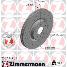 250.1377.52 ZIMMERMANN Гальмівний диск