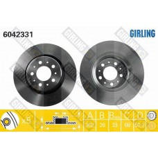 6042331 GIRLING Гальмівний диск