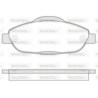 P12233.00 WOKING Комплект гальмівних колодок дисковий гальм