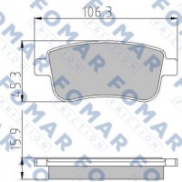 FO 931581 FOMAR Friction Комплект гальмівних колодок дисковий гальм