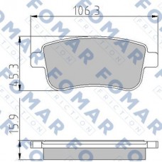 FO 931581 FOMAR Friction Комплект гальмівних колодок дисковий гальм