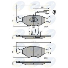 CBP11295 COMLINE Комплект гальмівних колодок дисковий гальм