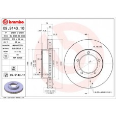 09.9143.11 BREMBO Гальмівний диск
