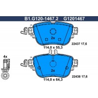 B1.G120-1467.2 GALFER Комплект гальмівних колодок дисковий гальм