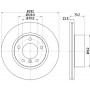 8DD 355 111-241 HELLA PAGID Гальмівний диск