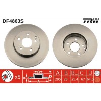 DF4863S TRW Гальмівний диск