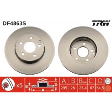 DF4863S TRW Гальмівний диск