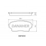 DBP2000 DANAHER Комплект гальмівних колодок дисковий гальм