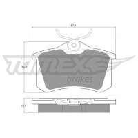 TX 10-78 TOMEX Brakes Комплект гальмівних колодок дисковий гальм