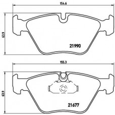 P 06 065 BREMBO Комплект гальмівних колодок дисковий гальм