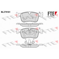 BL2791A1 FTE КомплеК т гальмівних колодок, дискове гальмо