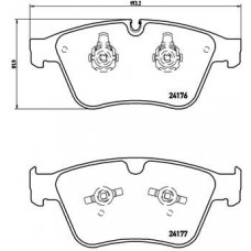 P 50 105 BREMBO Комплект гальмівних колодок дисковий гальм