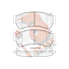 RB1868 R BRAKE Комплект гальмівних колодок дисковий гальм
