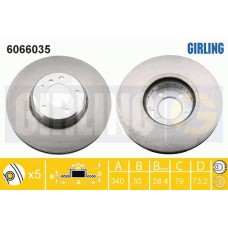 6066035 GIRLING Гальмівний диск