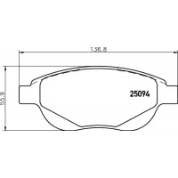 P 61 137 BREMBO Комплект гальмівних колодок дисковий гальм