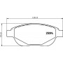 P 61 137 BREMBO Комплект гальмівних колодок дисковий гальм