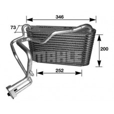AE 33 000S MAHLE Випарник кондиціонера