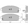 BPNI-1915 AISIN КомплеК т гальмівних колодок, дискове гальмо