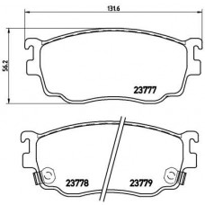 P 49 026 BREMBO КомплеК т гальмівних колодок, дискове гальмо