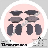 23934.180.1 ZIMMERMANN Комплект гальмівних колодок дисковий гальм