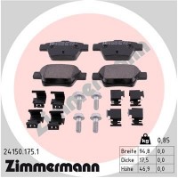 24150.175.1 ZIMMERMANN КомплеК т гальмівних колодок, дискове гальмо